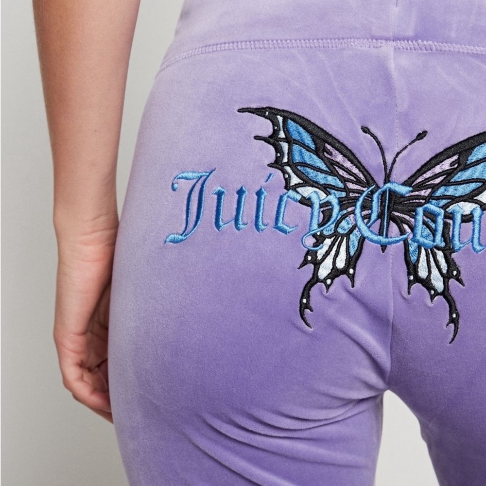 Juicy Couture Lavender Velour with Blue Butterfly